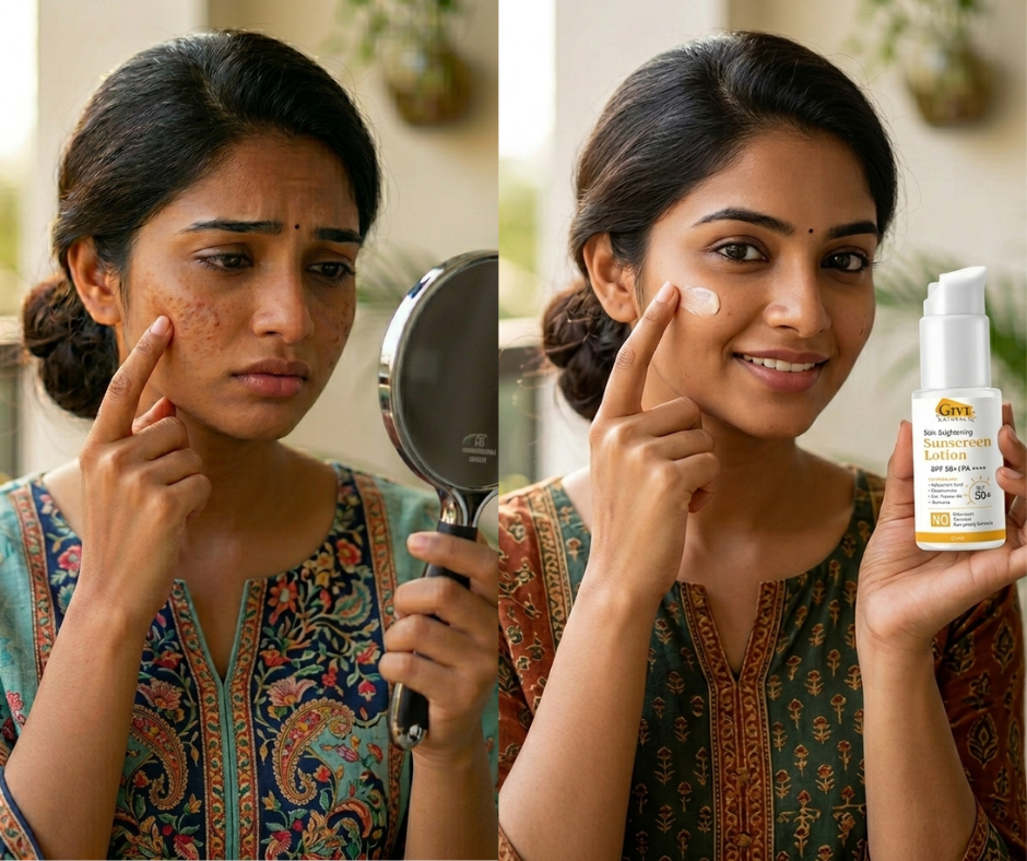 Sun Tan, Dark Spots & Premature Aging? Protect Your Skin Daily with SPF 50 PA++++ Broad Spectrum Sunscreen